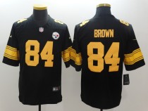 New Nike Pittsburgh Steelers 84 Brown Navy Black Color Rush Limited Jersey