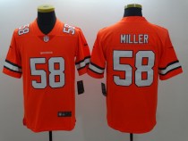 NFL Denver Broncos #58 Miller Orange Vapor Rush Limited Jersey