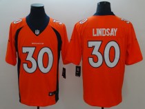 Men Denver Broncos #30 Phillip Lindsay Orange Vapor Untouchable Limited Jersey