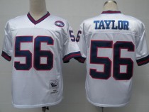 White  Lawrence Taylor Giants 1986 Throwback Mitchell and Ness #56 Jersey