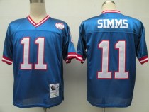 New York Giants #11 Phil Simms Throwback jersey in Blue