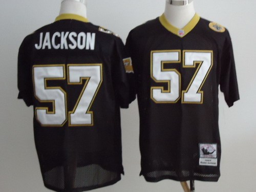 Black Rickey Jackson jersey, New Orleans Saints #57 Throwback jersey