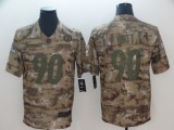 2018 NFL Men's Nike Pittsburgh Steelers # 90 Watt Salute To Service Jersey