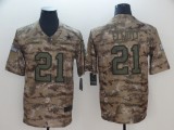 2018 NFL Men's Nike Dallas Cowboys #21 Elliott Salute To Service Jersey