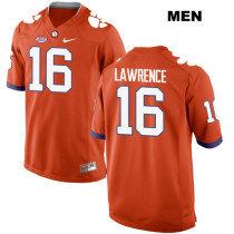 NCAA Clemson Tigers #16Trevor Lawrence Orange College Football Jersey