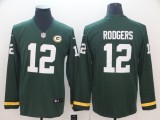 Men's Green Bay Packers 12 Rodgers Teams Nike Therma Long Sleeve Jersey