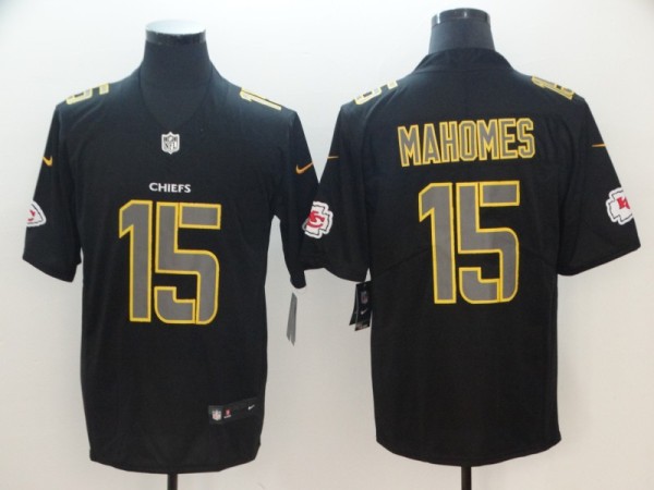 Nike 2018 Kansas City Chiefs #15 Mahomes II Fashion Impact Black Color Rush Limited Jersey