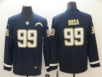 Men's San Diego Chargers #99 Bosa Teams Nike Therma Long Sleeve Jersey