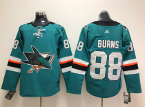 Adidas Sharks #88 Brent Burns Teal Alternate Stitched NHL Jersey