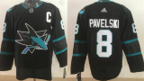 Adidas Sharks #8 Joe Pavelski Black Alternate Stitched NHL Jersey