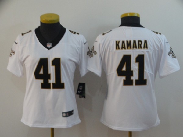 Women NFL New Orleans Saints #41 Kamara White Vapor Untouchable Limited NFL Jersey