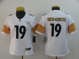 Women Pittsburgh Steelers #19 Smith-schuster White Vapor Untouchable Limited Jersey