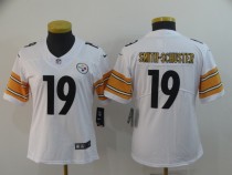 Women Pittsburgh Steelers #19 Smith-schuster White Vapor Untouchable Limited Jersey