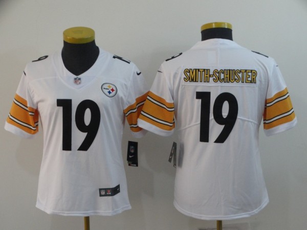 Women Pittsburgh Steelers #19 Smith-schuster White Vapor Untouchable Limited Jersey