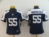 Women Cowboys 55 Leighton Vander Esch Thanksgiving Blue Vapor Untouchable Limited Jersey