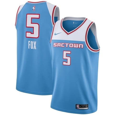 Nike 2018 Sacramento Kings #5 DeAaron Fox City Edition Swingman NBA Jersey