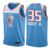 Men's Sacramento Kings #35 Marvin Bagley III Blue Jersey City Edition Jersey