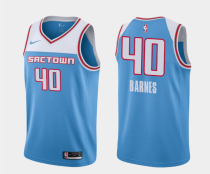 Men's NBA Sacramento Kings Blue Harrison Barnes #40 City Jersey