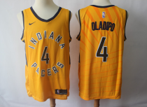 NBA Pacers 4 Victor Oladipo Yellow Nike Men Nike Jersey