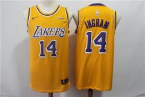 NBA Lakers 14 Brandon Ingram Gold 2018-19 Nike Men Jersey