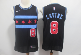 NBA Bulls 8 Zach LaVine Black 2018-19 City Edition Swingman Nike Men Jersey