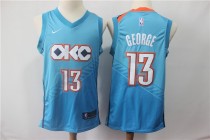 NBA Thunder 13 Paul George Light Blue 2018-19 City Edition Swingman Nike Men Jersey