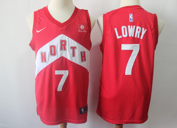 NBA Raptors 7 Kyle Lowry Red Earned Edition Nike Men Jersey