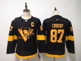 Women NHL Penguins 87 Sidney Crosby 2019 Stadium Series Black Adidas Jersey