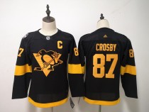 Youth NHL Penguins 87 Sidney Crosby 2019 Stadium Series Black Adidas Jersey