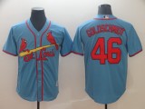 MLB Cardinals #46 Goldschmidt Light Blue Game Men's Jersey