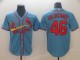 MLB Cardinals #46 Goldschmidt Light Blue Game Men's Jersey