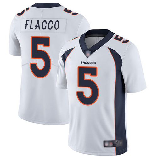 Youth Nike Denver Broncos #5 Joe Flacco White Alternate Vapor Untouchable Limited Player NFL Jersey