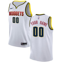 Men's NBA Denver Nuggets White City Edition Customized Nike Jersey
