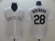 Men's Colorado Rockies #28 Nolan Arenado White Game Stitched MLB Jersey