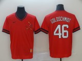 MLB Cardinals #46 Goldschmidt Red Throwback Men Jersey
