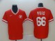 Men's MLB Cincinnati Reds #66 Puig Red Throwback Men Jersey