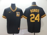 MLB Pittsburgh Pirates #24 Bonds Black Throwback Mens Jersey