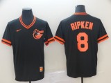 MLB Baltimore Orioles #8 Ripken Black Throwback Mens Jersey