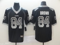 Nike 2018 Oakland Raiders #84 Brown Black Drift Fashion Color Rush Limited Jersey