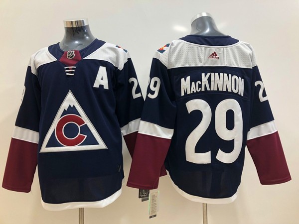 NHL Avalanche #29 Nathan MacKinnon Navy Blue Alternate Adidas Men Jersey