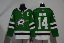 Men's Adidas Dallas Stars #14 Jamie Benn Green Stitched NHL Jersey