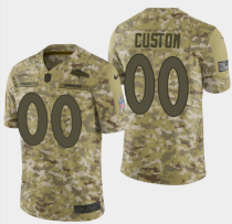 Denver Broncos Customized  2018 Salute To Service Camo Men's Jersey