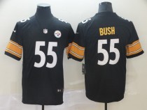 Pittsburgh Steelers #55 Bush Vapor Untouchable Player Limited Black Jersey