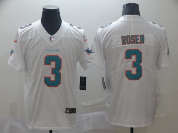 NFL Miami Dolphins #3 Rosen Aqua Vapor Untouchable White Limited Jersey