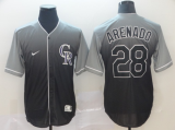 Men's Colorado Rockies #28 Nolan Arenado Grey Fadeaway Mens Jersey