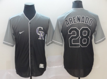 Men's Colorado Rockies #28 Nolan Arenado Grey Fadeaway Mens Jersey
