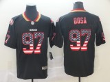 Nike San Francisco 49ers #97 Bosa USA Flag Fashion Black Color Rush Limited Jersey