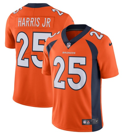 Youth Denver Broncos #25 Harris Orange Vapor Untouchable Limited Player NFL Jersey