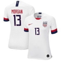 Nike USWNT 2019 Home Alex Morgan White Vapor Match Player Jersey