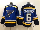 NHL Blues 6 Joel Edmundson Adidas Blue Men Jersey